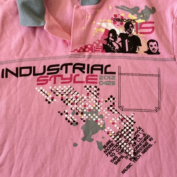 Preloved Ego Men's Vintage Tech Techno Hip Hop House Music Polo T-Shirt - UK XL - Picture 9 of 16